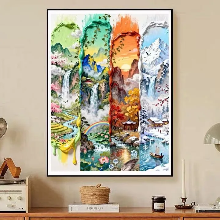 diy-cross-stitch-kit-9ct-11ct-four-season-embroidery-chinese-style-printed-designs-needlework-set-for-home-crafts