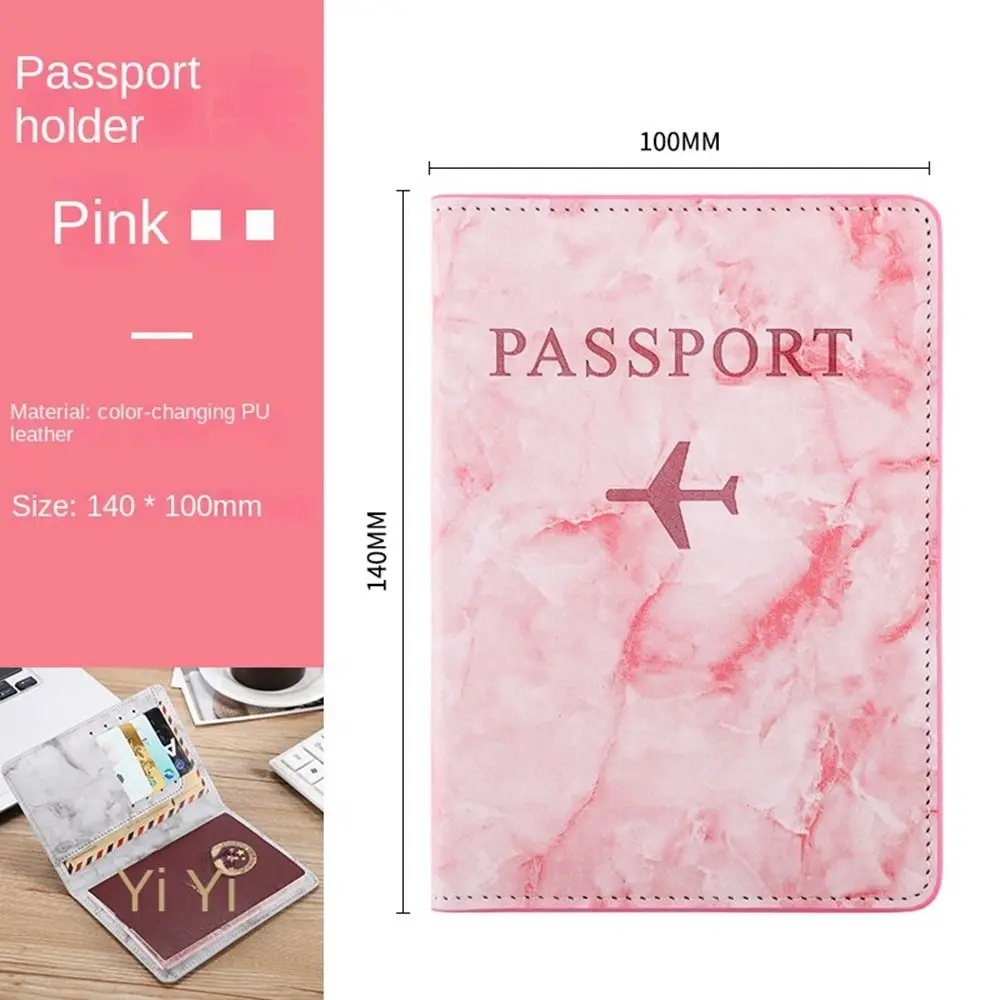 Name ID Address Certificate Storage Bag Marble Grain Passport Holder Travel Accessories Passport Protective Cover PU Card Case