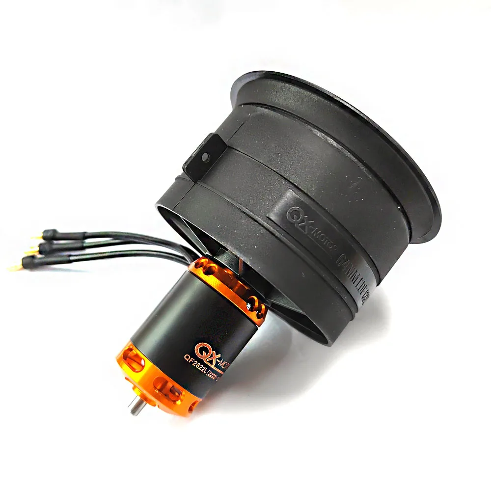 QX-MOTOR 64 مللي متر EDF QF2822 2200KV 2400KV 3500KV 3800KV 4300KV فرش السيارات 12 شفرات مروحة أنبوبية لطائرة FMS بدون طيار