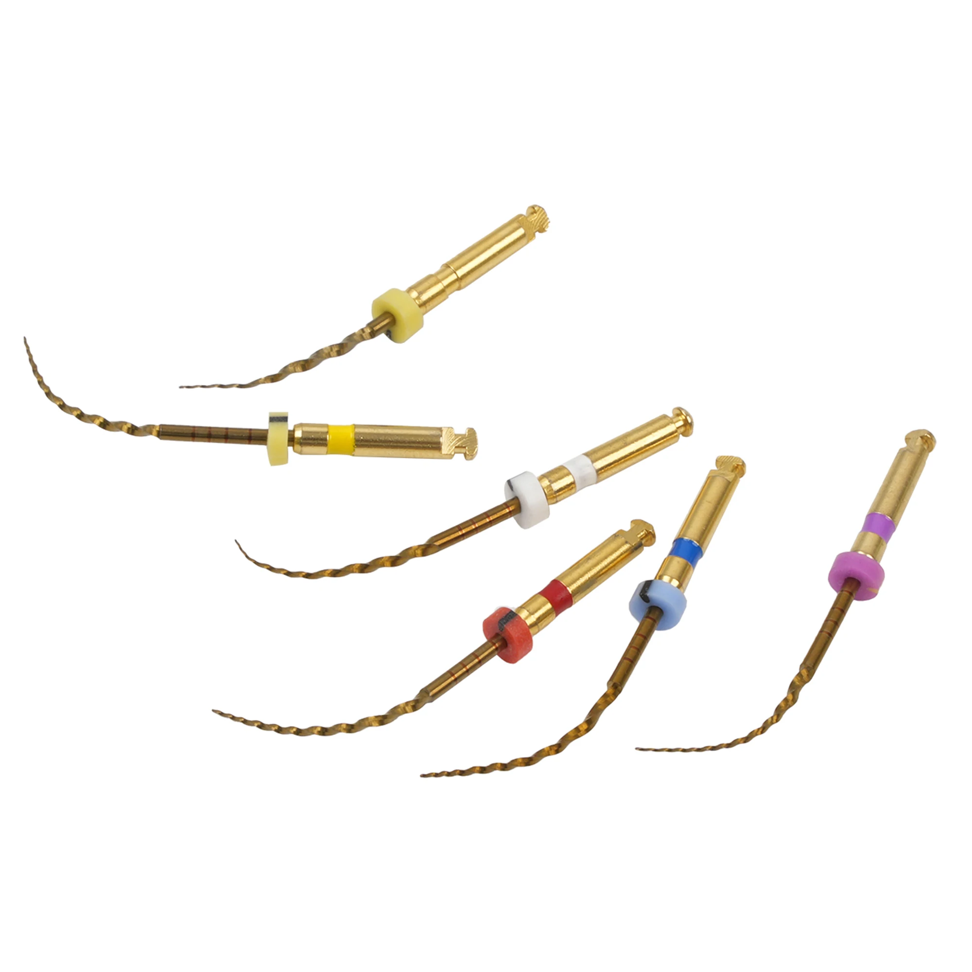 Dental Gold Flexible Files Endo Rotary Files Golden Endodontic Files 19/21/25mm Nickel Titainium  Dentistry Root Canal Material