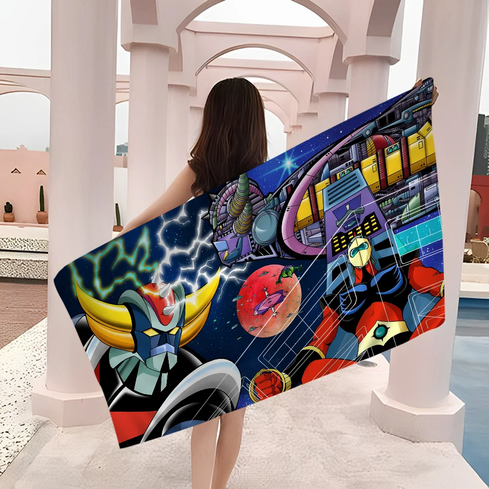 UFO ROBO GRENDIZER GOLDORAK Towel Microfiber Beach Towel Absorbent Quick dry Soft Yoga Swimming Resort Mountain Climbing Towel