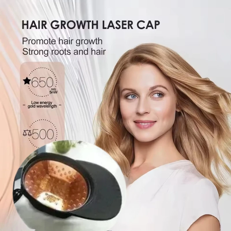 Portable Red & Infrared Light Therapy Hair Growth Cap with USB Charging, Effective Hair Loss Treatment & Prevention Device