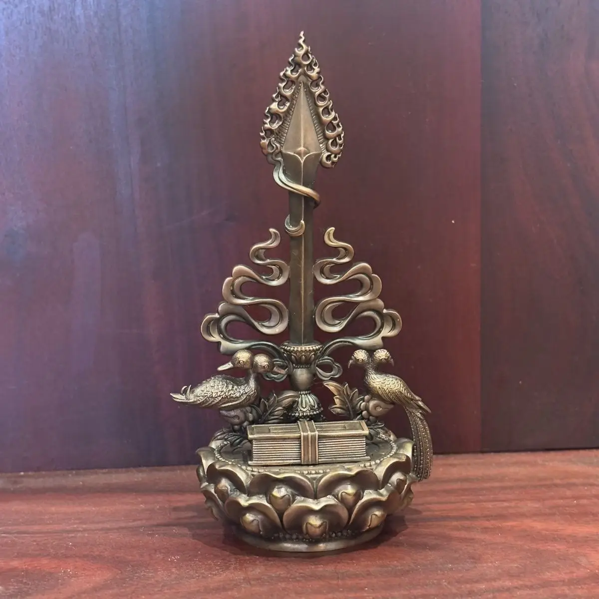 Tibetan Buddhism Manjusri Wisdom Sword Sculpture Manjushri Bodhisattva Ritual Implement  Home Altar Worship Decorations Statue