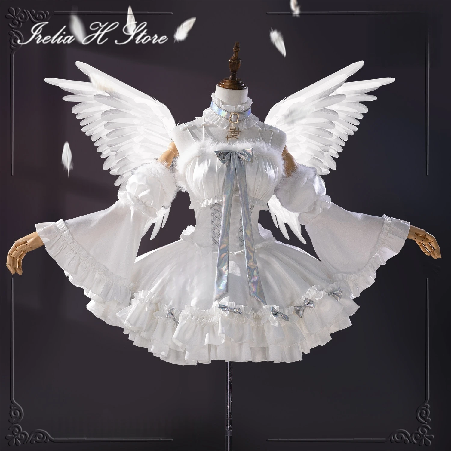 

Костюм для косплея Irelia H NEEDY GIRL OVERDOSE, готическое платье ангела-демона, милое аниме-платье, костюмы на Хэллоуин