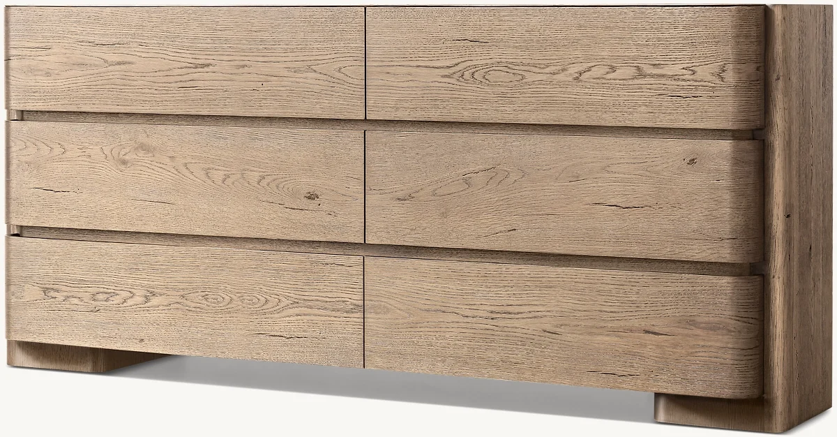 −xx Luxury Modern Contemporary French Design Rustic Textured Grain Bed Room Set BRIONI 6-DRAWER DRESSER&