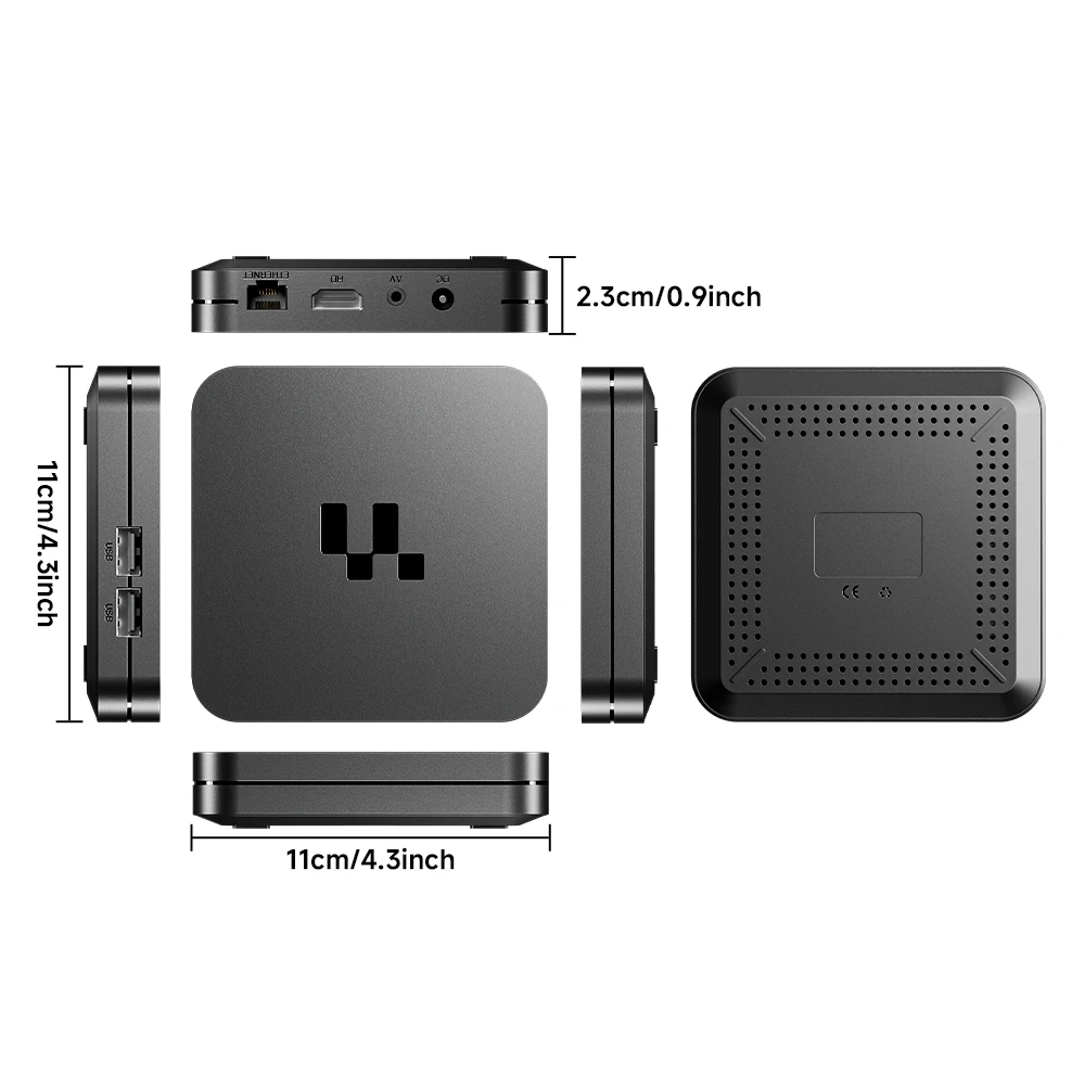 LINGLAN Y1 S905 Chip Android TV Box Dual Band WiFi BT 4K Global IPTV Mini Portable Smart Digital Media Set Top TV Player Device