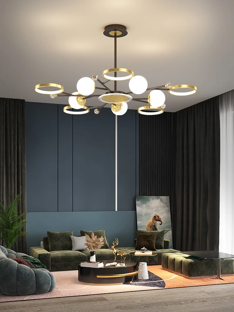 

Modern and minimalist lighting fixtures, living room chandeliers,starry magic bean chandeliers, luxurious and atmospheric