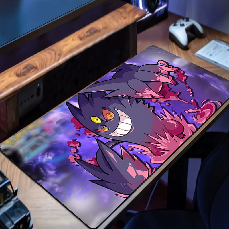 Mouse Pad Gaming Pokemon Gengar Computer Keyboard Desk Mat Non Slip Keyboard Pad Tablet Eco-friendly Mousepad Anime Desk Decor