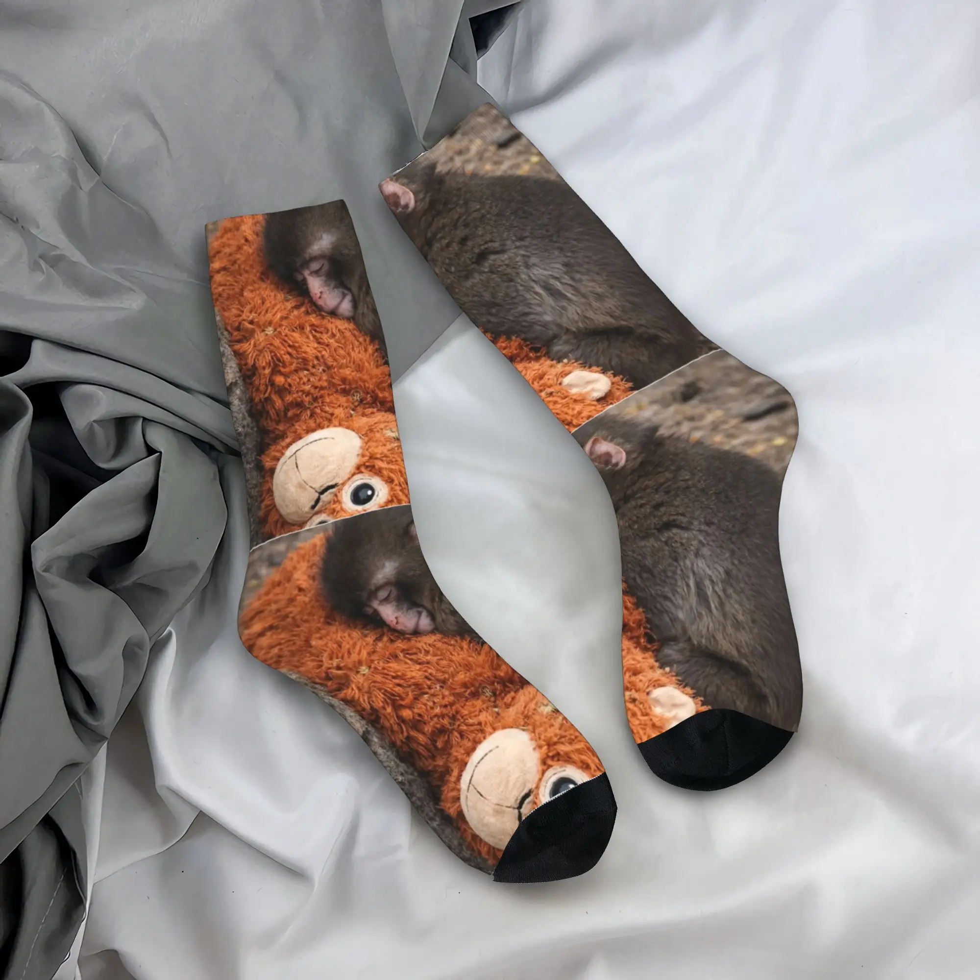 

Happy Funny Male Men Socks Casual Punch Monkey Sock Polyester Graphic Women's Socks Spring Summer Autumn Winter