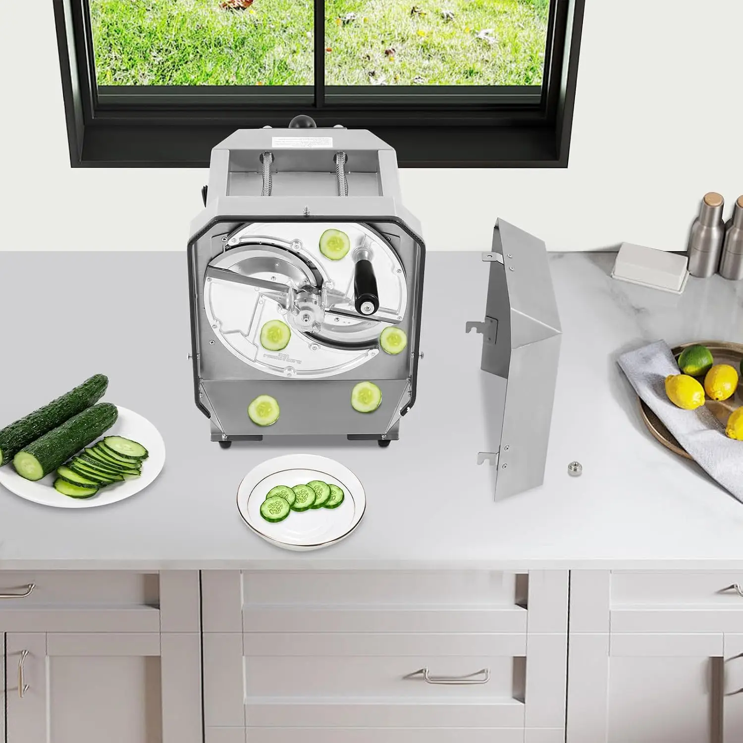 Banana Slicer Machine | Commercial Vegetable Fruit Cutter with Adjustable Thickness 0-9mm | Electric & Manual for Restaurant Kit
