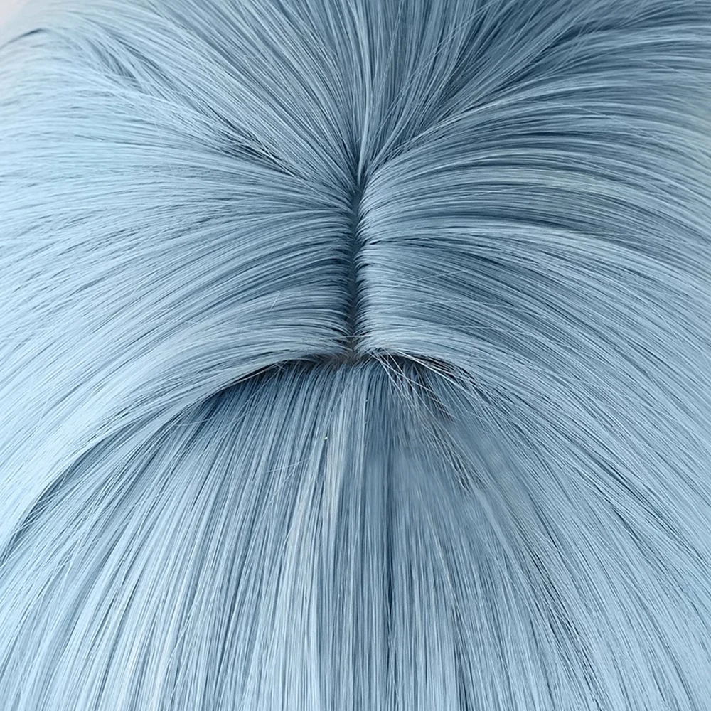 GAKA Ayanami Rei Wigs Anime EVA Cosplay Synthetic Long Wavy Blue Heat Resistant Hair Wig for Daily Party