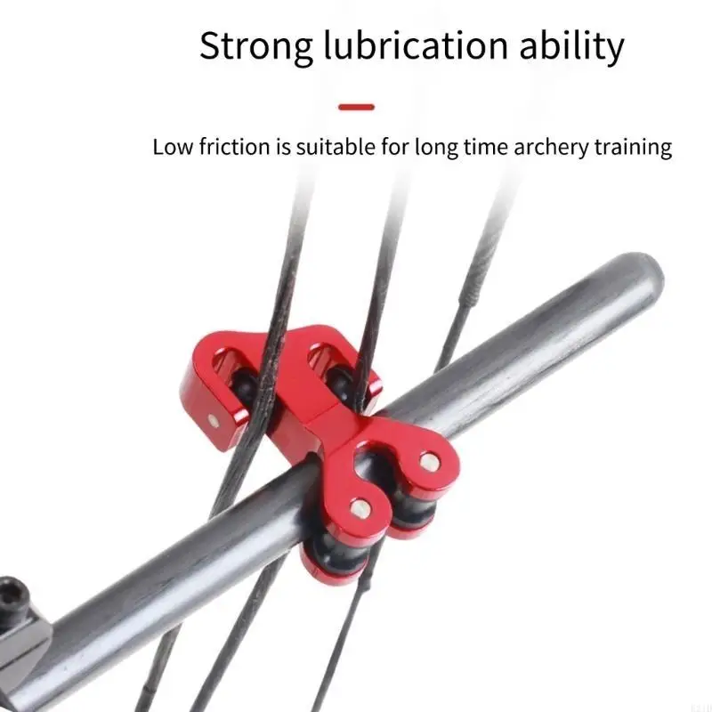 Compound Bows String Replacement Bows Cable Guard Roller Slide String Splitter Aluminium Alloy Compound Bows Cable Slide