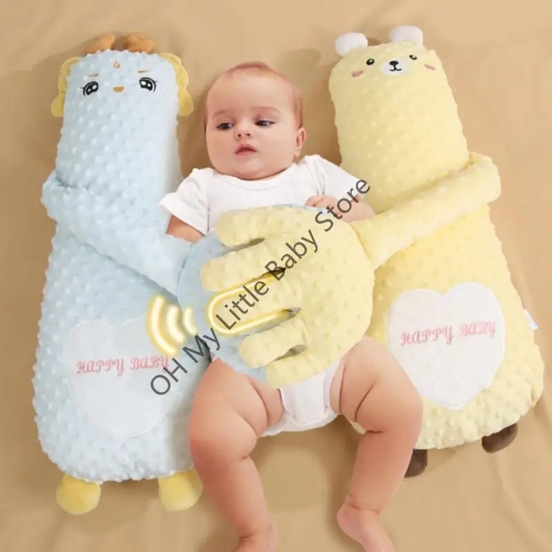 M76C كارتون مهدئ اليد وسادة استرضاء قابلة للتسخين لعبة المعزي للطفل مع/بدون 52 أغنية تعزيز راحة النوم #4