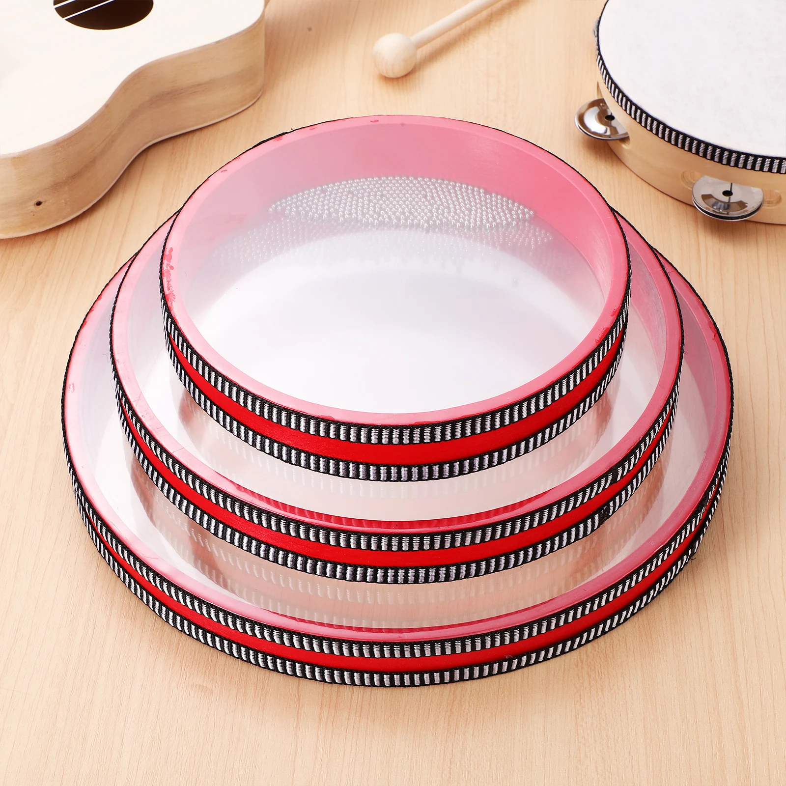 

3 Pcs Sea Wave Drum Instrument Sounds Percussion Surf Musical Instruments for Kids Wooden