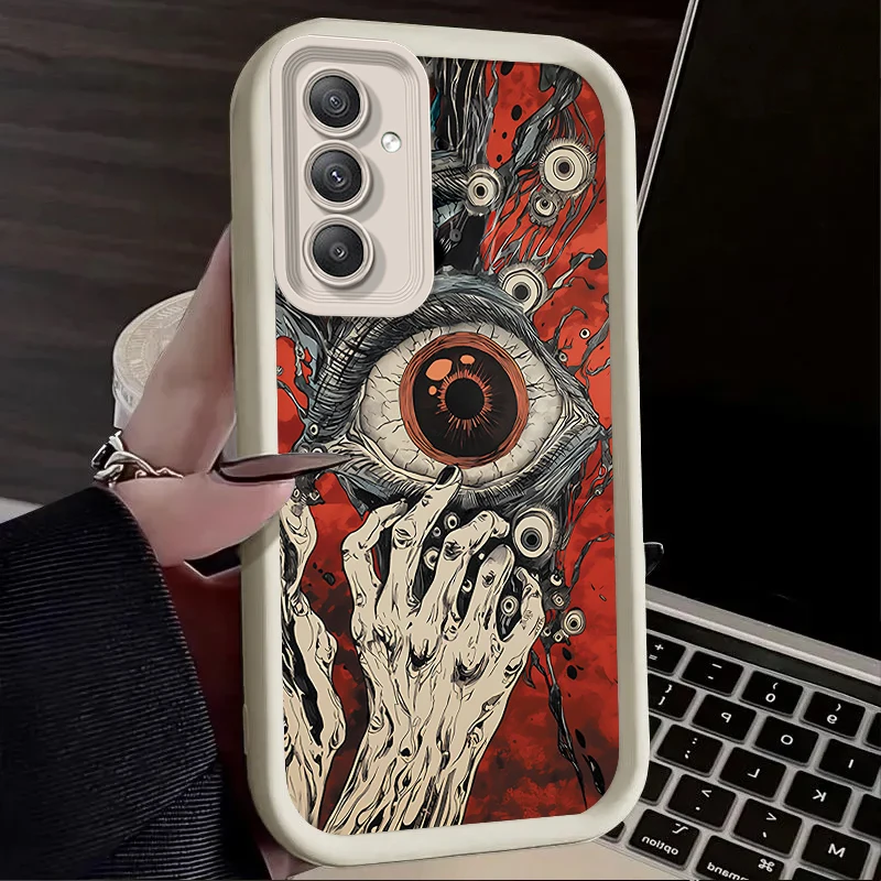 Evil Eye Phone Case for Samsung Galaxy S24 S23 S22 S21 Ultra Plus FE 5G A54 A34 A14 A73 A53 A33 Soft Silicone Back Cover Funda