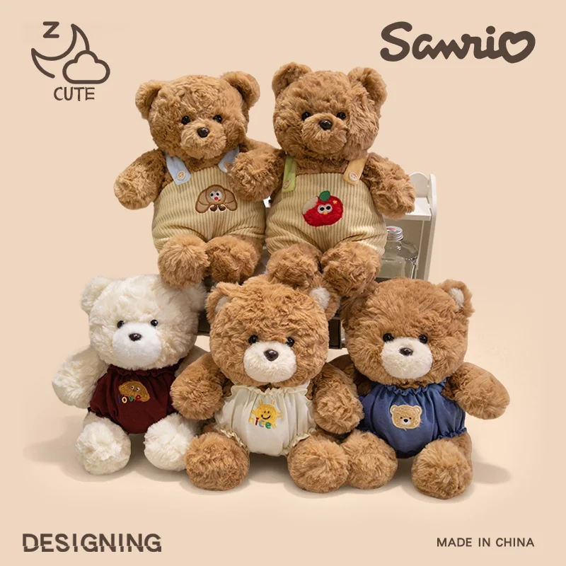 

Dressed Bear Plush Toy White Brown Cute Clothes Bear Plush Bear Plush Doll Plush Animal Children'S Gift Girl Surprise Gifts