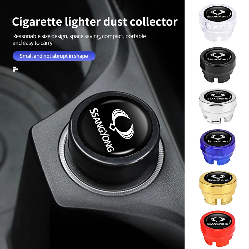 Car Cigar Lighter Cover Dust Proof Cap Auto Decoration Plug For SsangYong Rexton Kyron Rodius Tivoli Musso Turismo Nomad