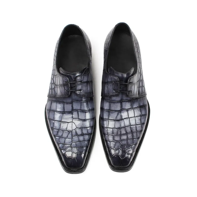 Crocodile Leather Men dress shoes Men's Leather Shoes - Durable, Comfortable, Breathable & Stylish