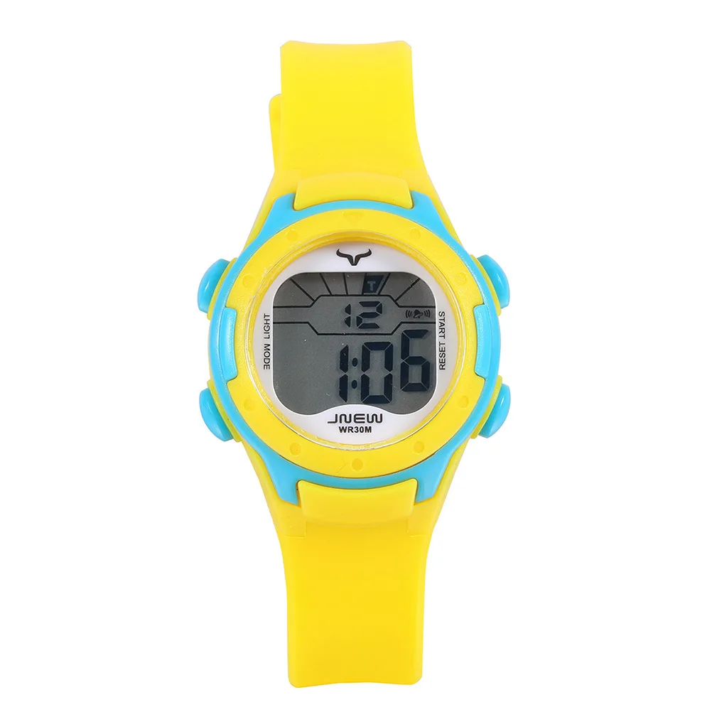 

Yellow Sports Watch Waterproof Cartoon Design Durable Material Comfortable Strap Students Watch Accessories