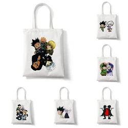 Hunter X Hunter Japan Anime Shopping Bag Tote Bag Shopper Handbag Fabric Jute Woven Harajuku Women Shoulder Bag Shopping Bag