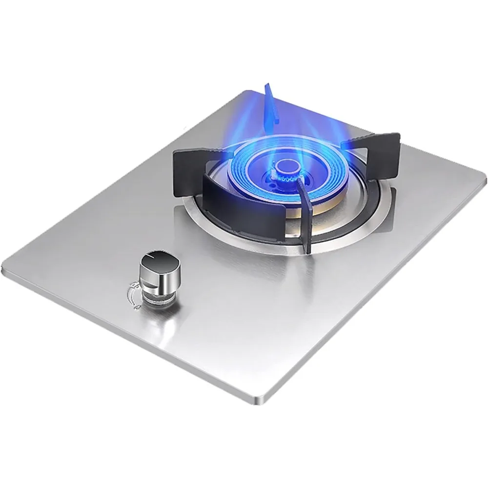 バーナー ガスコンロ ガスコンロ ビルトイン ブラックガラス ガスコンロ 33CM、卓上キッチン調理コンロ、お手入れ簡単、アウトドアキャンプ用