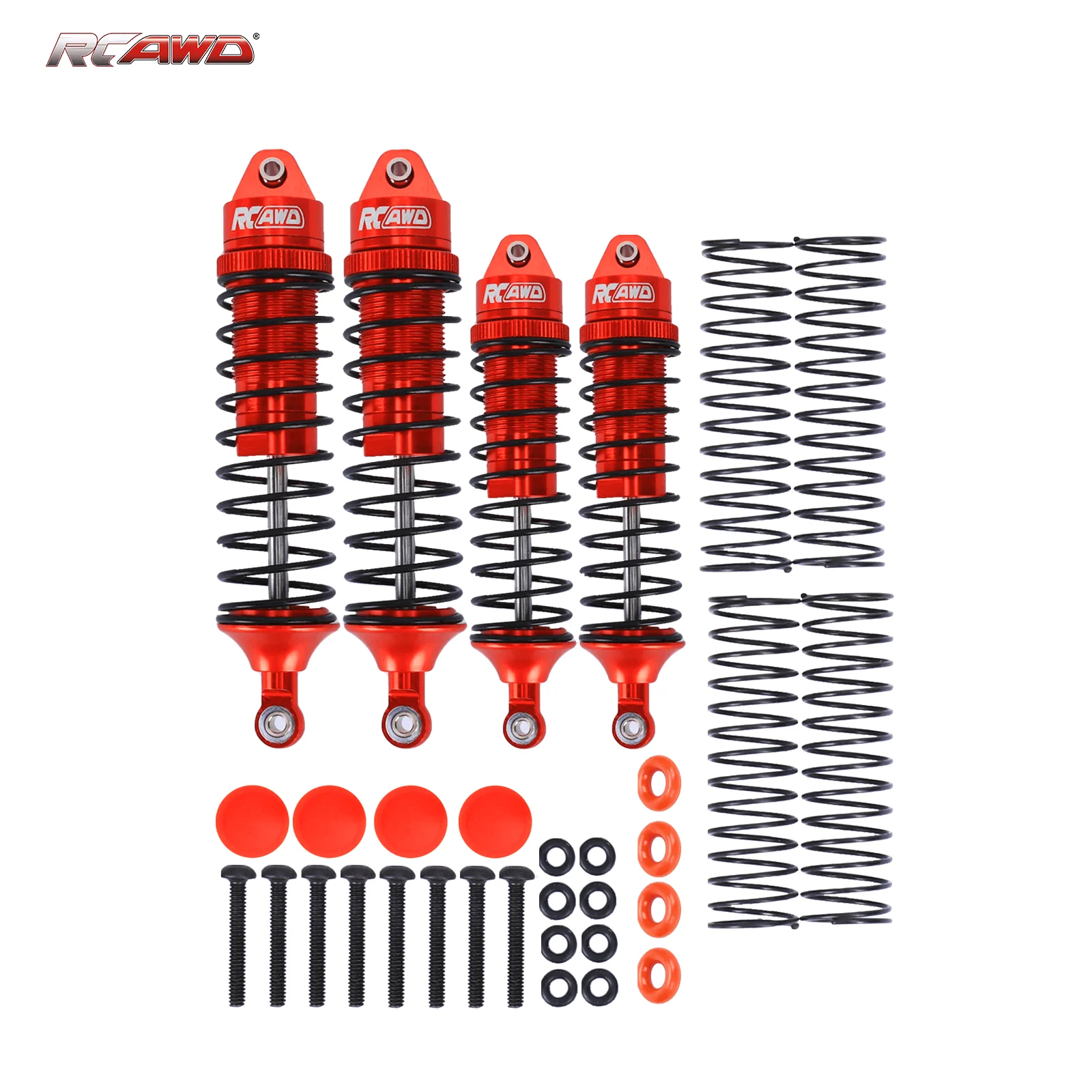 RCAWD Full Alloy front & rear Big Bore Shocks For 1/10 Arrma Vorteks 4X4 3S BLX Truck upgraded part 4pcs/set