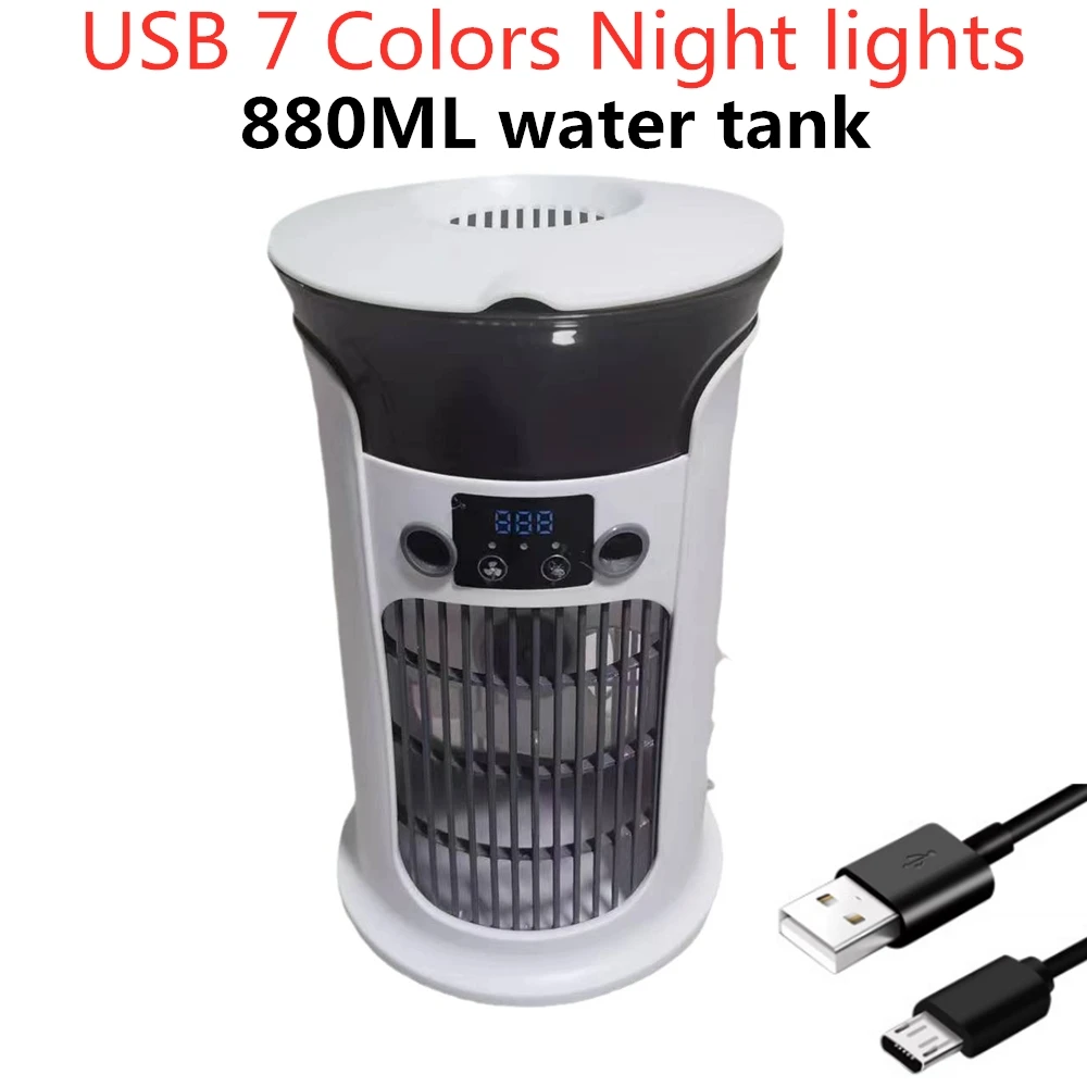 

3Gear USB Мини Кондиционер Портативный Вентилятор Настольный Водяной Туман Охлаждающий Вентилятор Ночная Лампа Воздухоохладитель для Комнаты Дома Circulator 선풍기