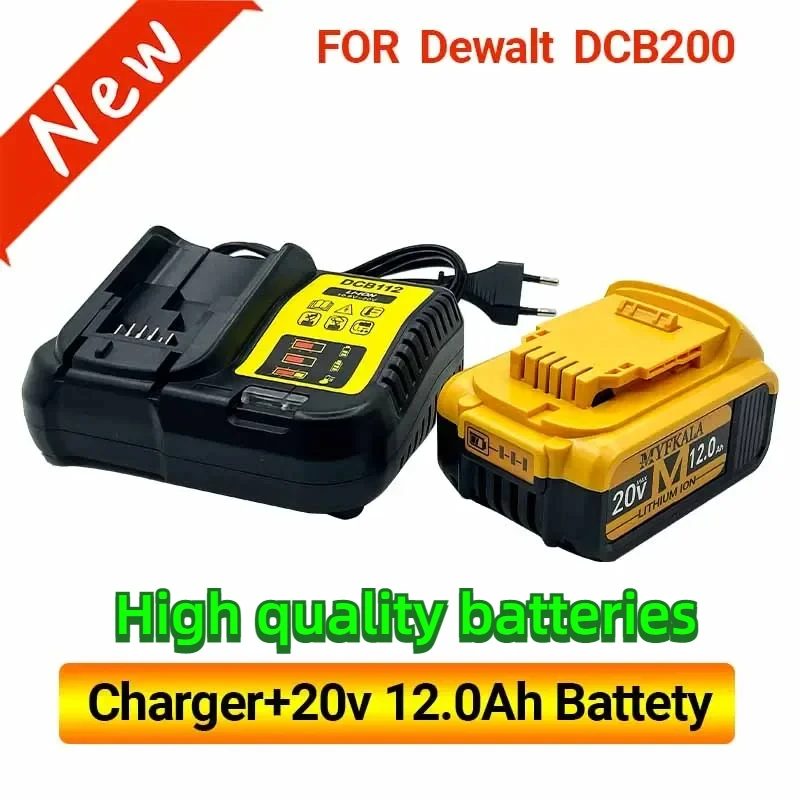 New 100% Original 12000mAh 20V for Dewalt Power Tool Battery DCB206 20V 18.0Ah Battery DCB206 20V Battery DCB205 DCB200