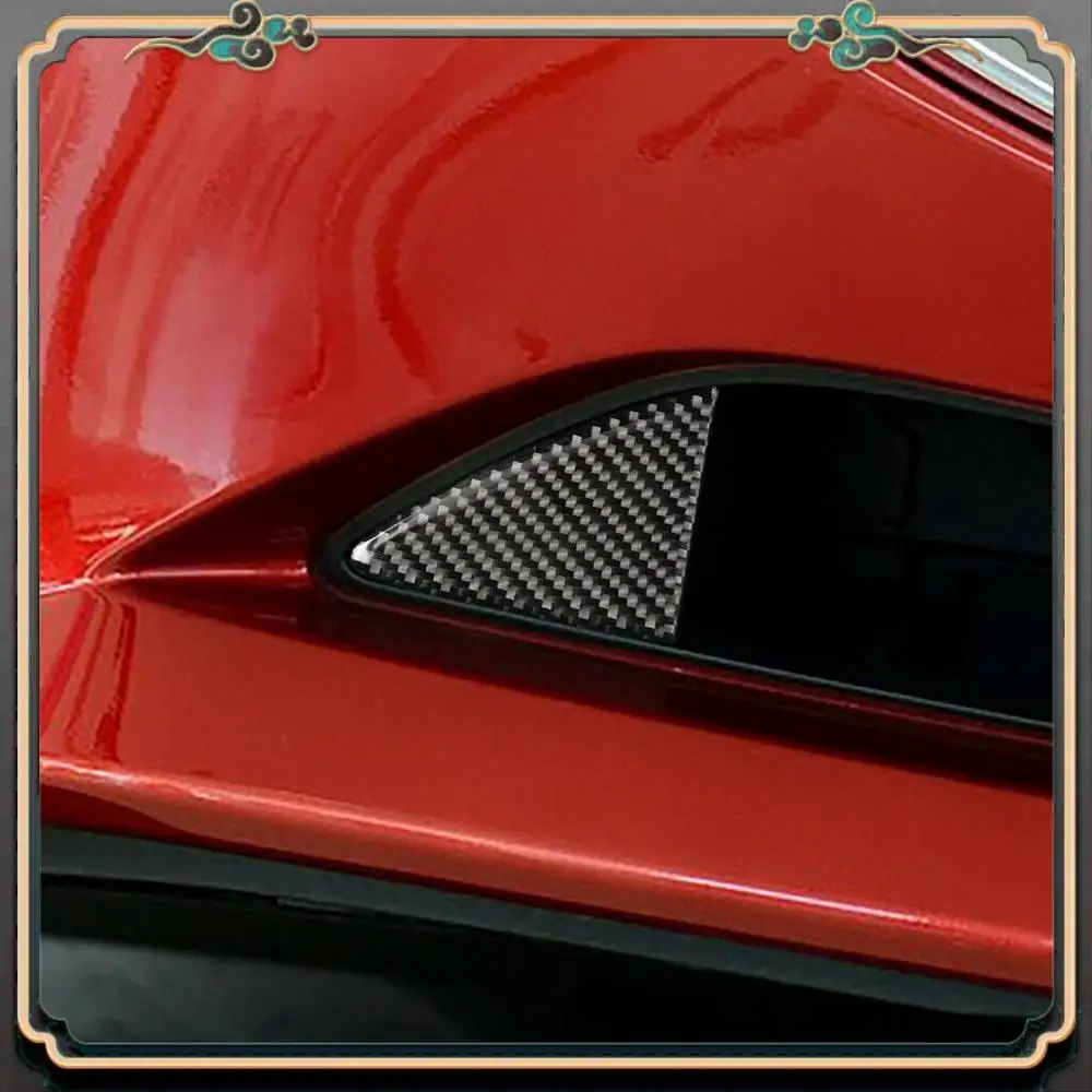 

M45K-2Pcs Carbon Fiber Front Grille Grill Cover Trim For Mazda 3 Axela 2014 2015 2016 Car Front Grille Trim Strips Cover