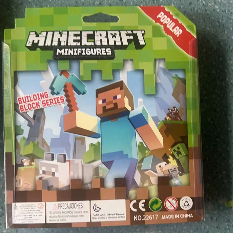 حار 6 قطعة/المجموعة Minecraft Mini 303 اللبنات Diy بها بنفسك ستيف الماس السيف أرقام عمل غيبوبة دمى اللعب هدية عيد ميلاد أطقم #3
