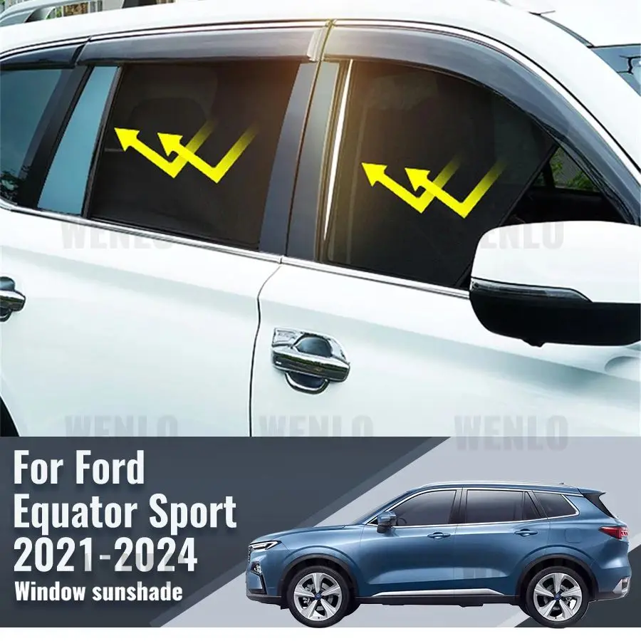 For Ford Equator Sport 2021 2022 2023 2024 Car Sunshade Front Windshield Accessories Vehicle Curtain Side Window Sun Shade Visor