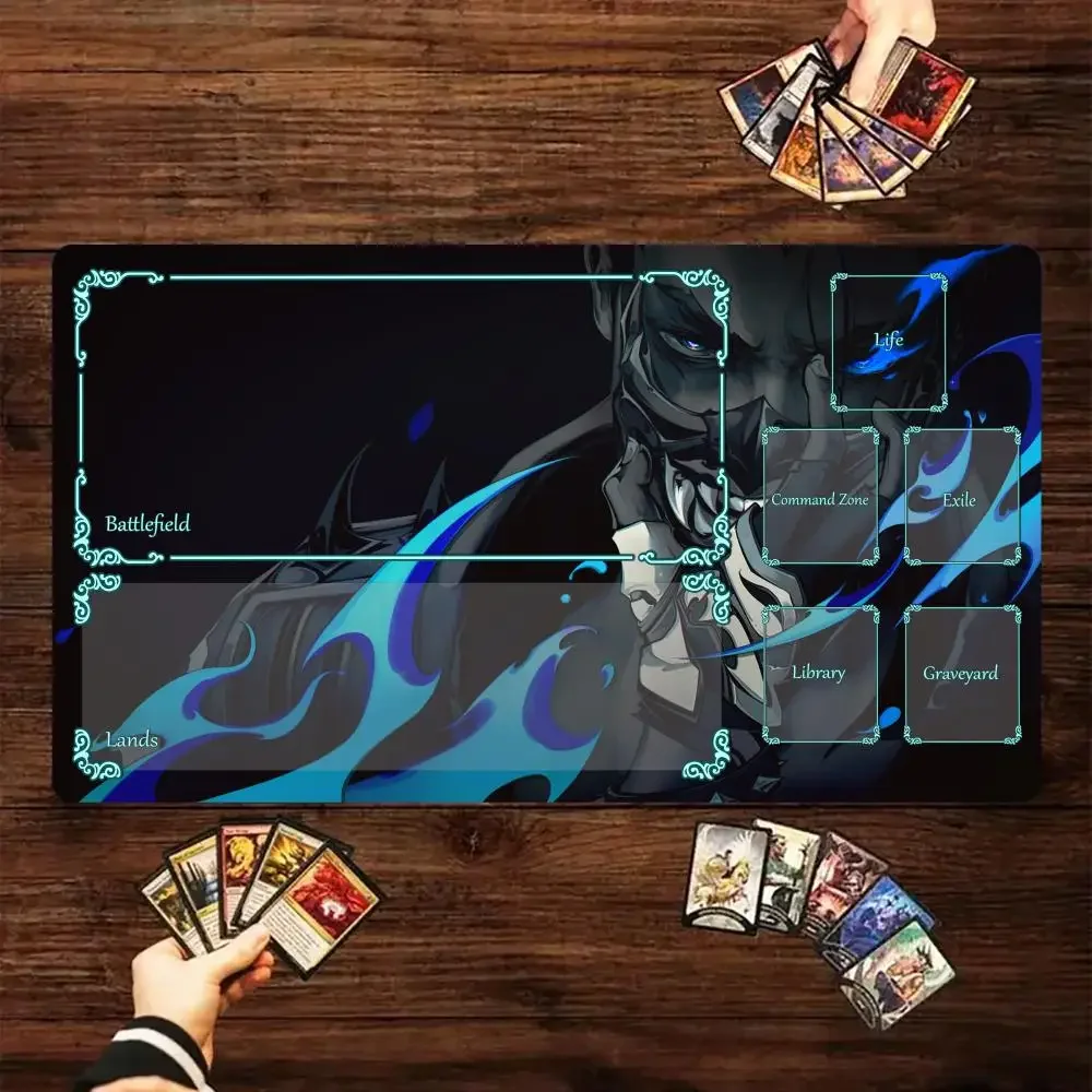 سجادة ألعاب بطاقة Playmat سحرية جديدة مع موضوع شخصية شجاعة للمنطقة، سجادة لعب mtg، سجادة ألعاب، سجادة لعب كوماندر باتل #1