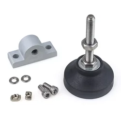 Adjustable Foot Pad Mouting Kit Caster Wheel Connector Plated Fixed Extruded Corner for 2020 3030 4040 4545 Aluminum Profiles