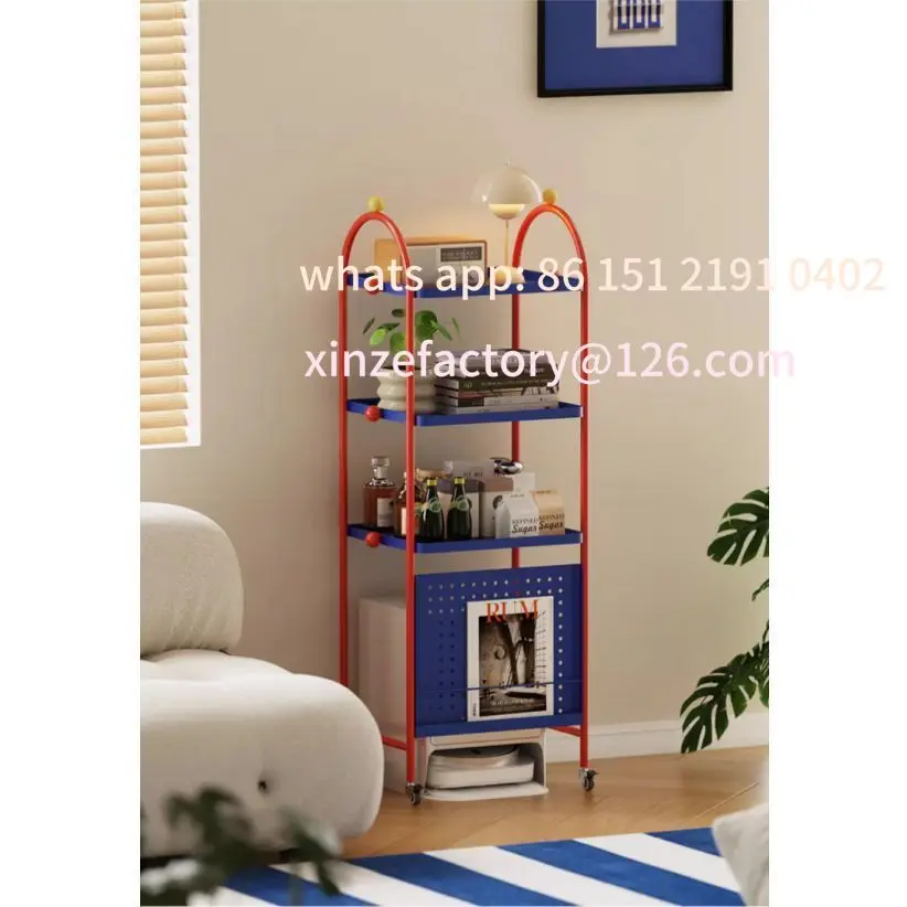 

Customizable Living Room Movable Cart Side Cabinet Sweeping Robot Shelf Storage Cabinet