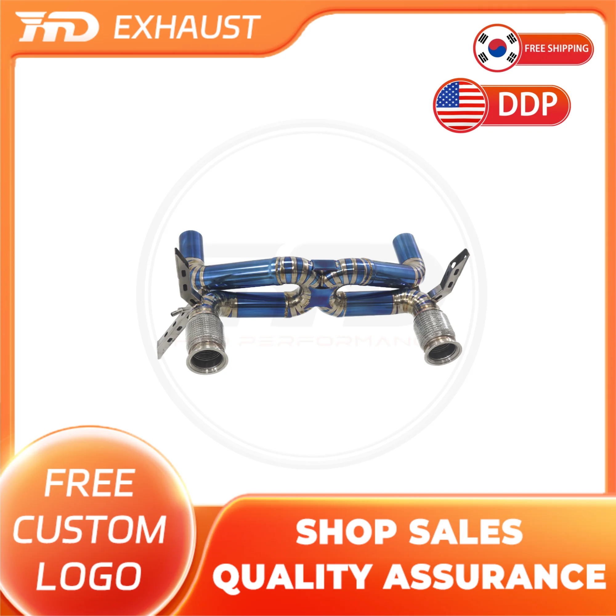 

HMD Hot Sale Titanium alloy Exhaust System Performance Catback for Lamborghini Huracan STO/EVO Without valves