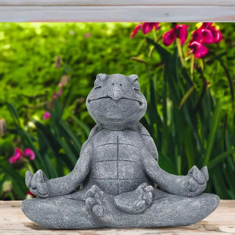 Outdoor Turtle Sculpture Zen Creative Art Decor Resin Tortoise Shape Serene Meditation Figurine For Home And Garden Decorations