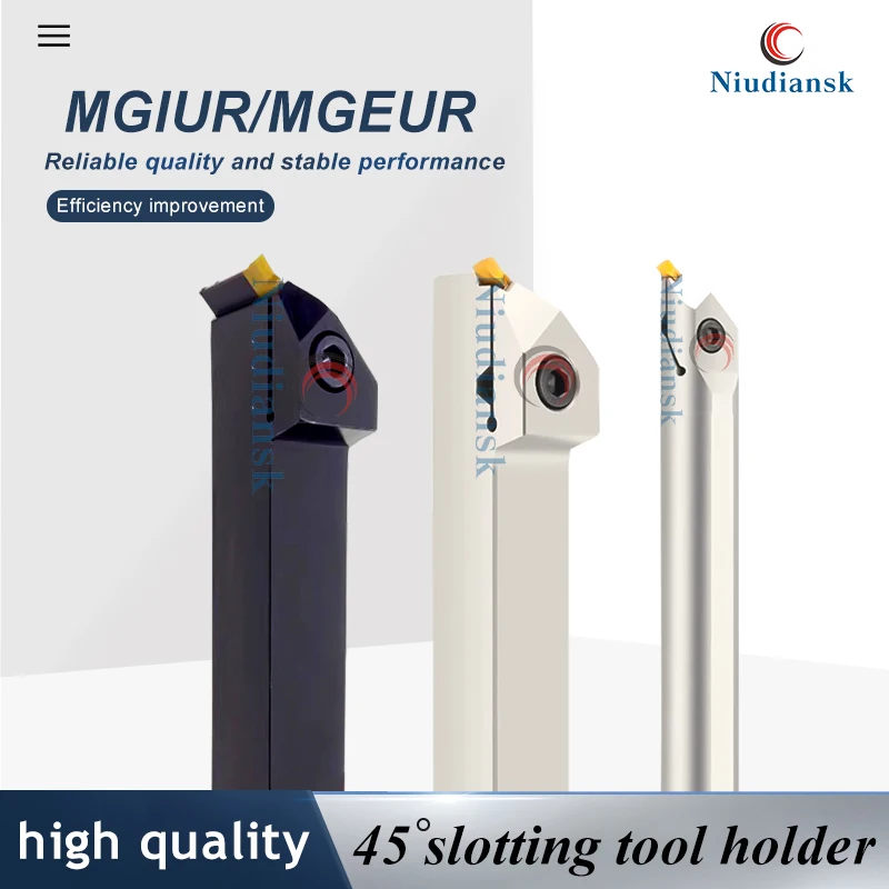 

MGEUR/MGIUR/KTGFR Series 45 Degree Grooving Tool Rod MGEUR2525-3 MGEUL2020-4 KTGFR2020K16-45 Outer Diameter Groove Cutter Holder