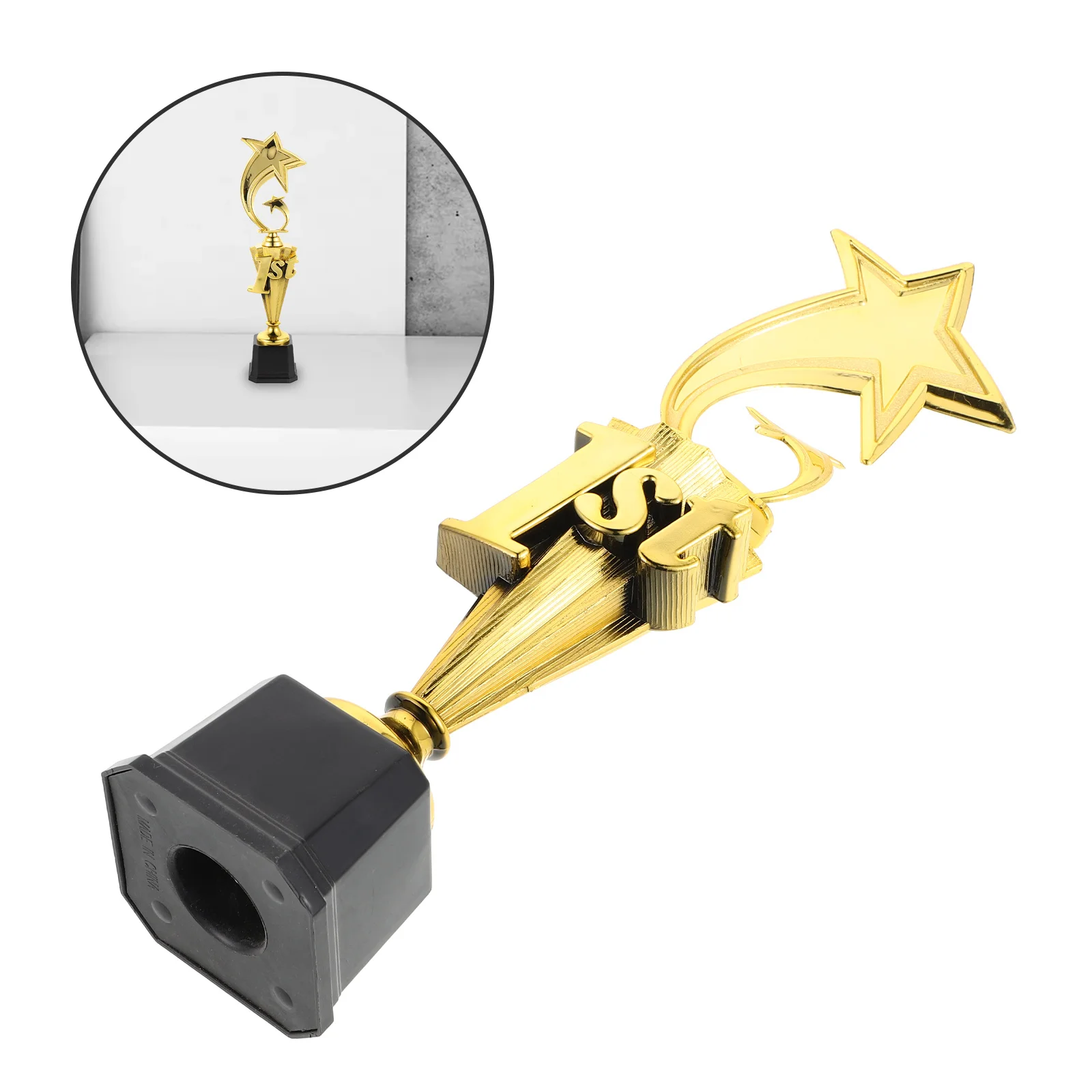 

Star Trophy Award First Place Shine Trophy Unique Design for School Sports Competitions Office Rewards Party Favors