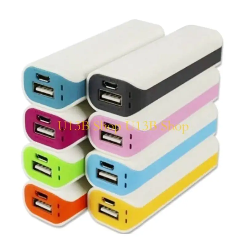 u13b شاحن بطارية الشاحن محمولة DIY Box USB MicroUSB DC5V 1A حالة شحن محمولة لـ 1pcx 18650 Weldless