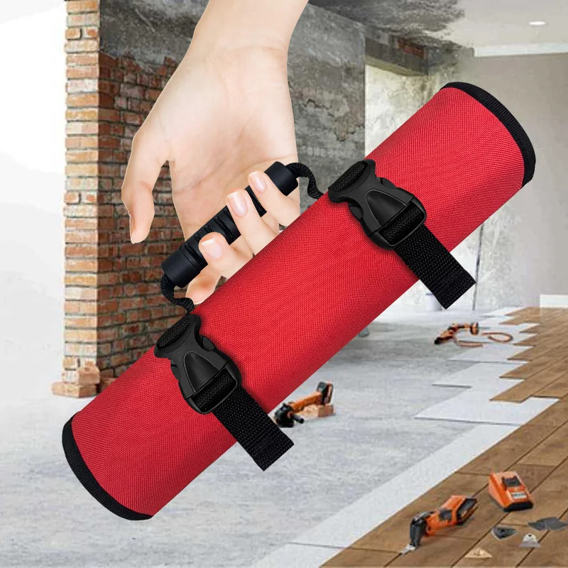 DELIXI ELECTRIC Tool Bag,Multifunction Roll Up Storage ToolBag,Wrench Roll bag,1680D Oxford canvas waterproof,Car First Aid Kit