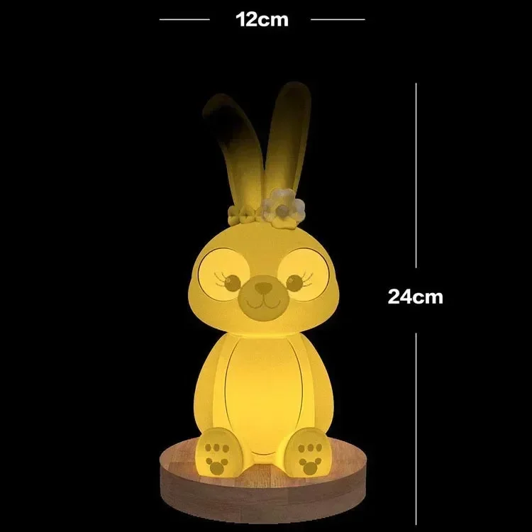 ไฟ LED สัตว์กระต่ายน้อยสามารถแกะสลักโคมไฟตั้งโต๊ะ Action Figure เครื่องประดับตกแต่งบ้านของเล่นการ์ตูนของขวัญ