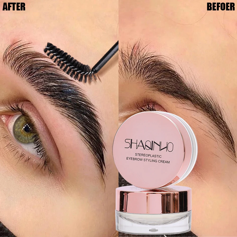 Wilde Transparante Wenkbrauw Styling Gel Waterdichte 3d Sneldrogende Wenkbrauw Beeldhouwzeep Met Wenkbrauwborstel Make-Up Wenkbrauwgel Verbeteren