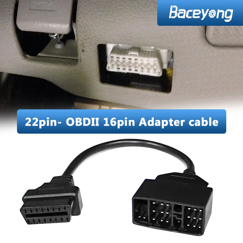 

Диагностический адаптер для Toyota, адаптер диагностики с OBD1 на OBD2, 22 контакта, 16 контактов