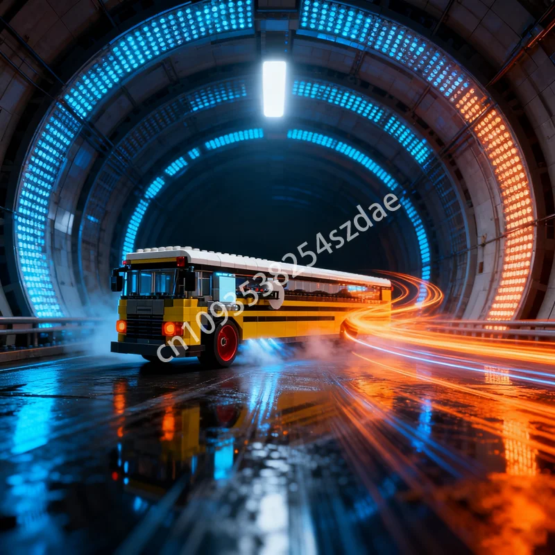 

393pcs MOC Promod School Bus Education Express 8 Model Building Blocks Construction DIY Christmas Gifts Idea Kids Toy Birthday