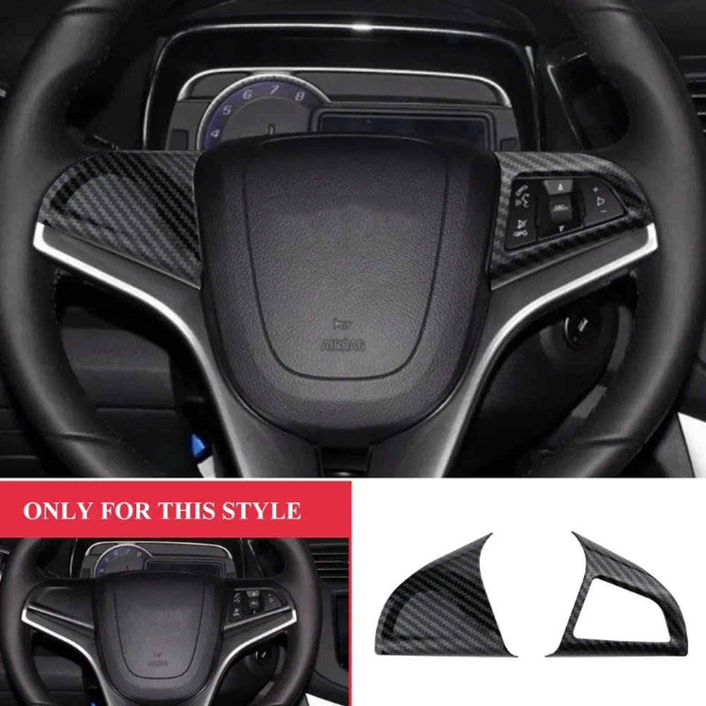2Pcs/set ABS Car Steering Wheel Sequin Steering Wheel Decoration Cover Sticker for Chevrolet Trax Cruze 2013 2014 2015 2016 - view 4