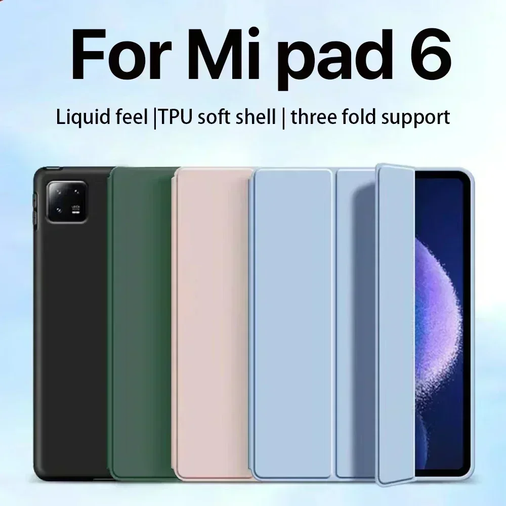 Untuk Mi Pad 5/6 casing Tablet, aksesori dukungan magnetik bangun otomatis untuk Xiaomi 11 inci Mi Pad Pro 5/6 penutup pelindung Tablet
