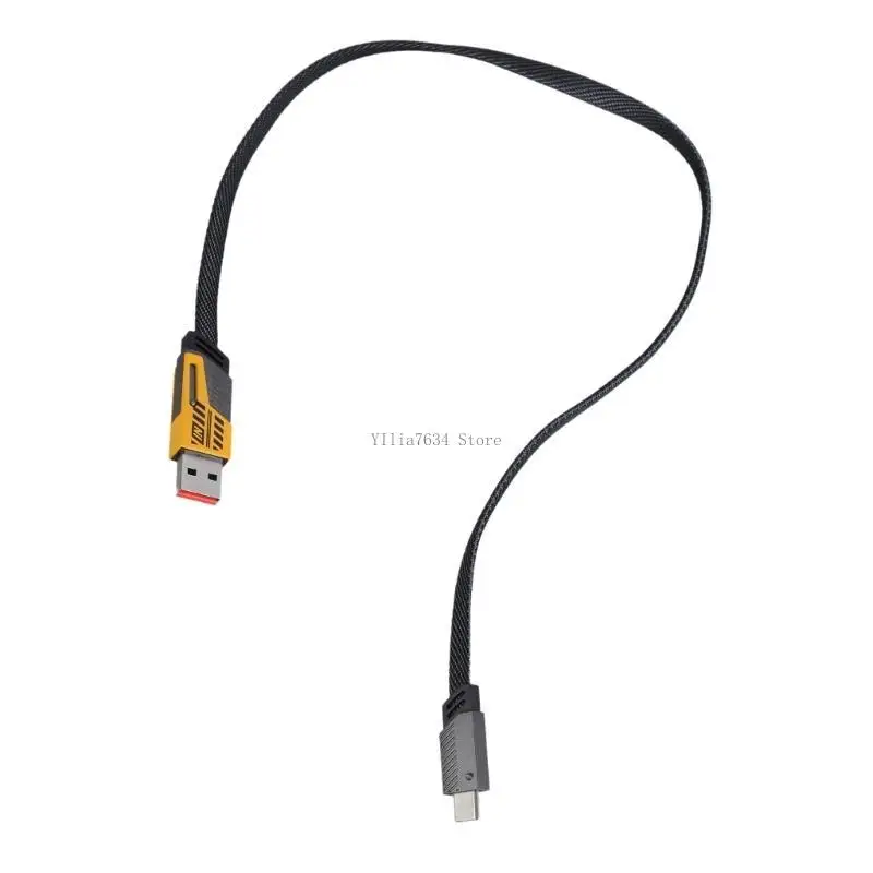 Fast Charging Power Cord 65W Type C + USB to Type C Data Cable Wire 2-in-1 Designing with 480Mbps Transfer Rate 25/50cm