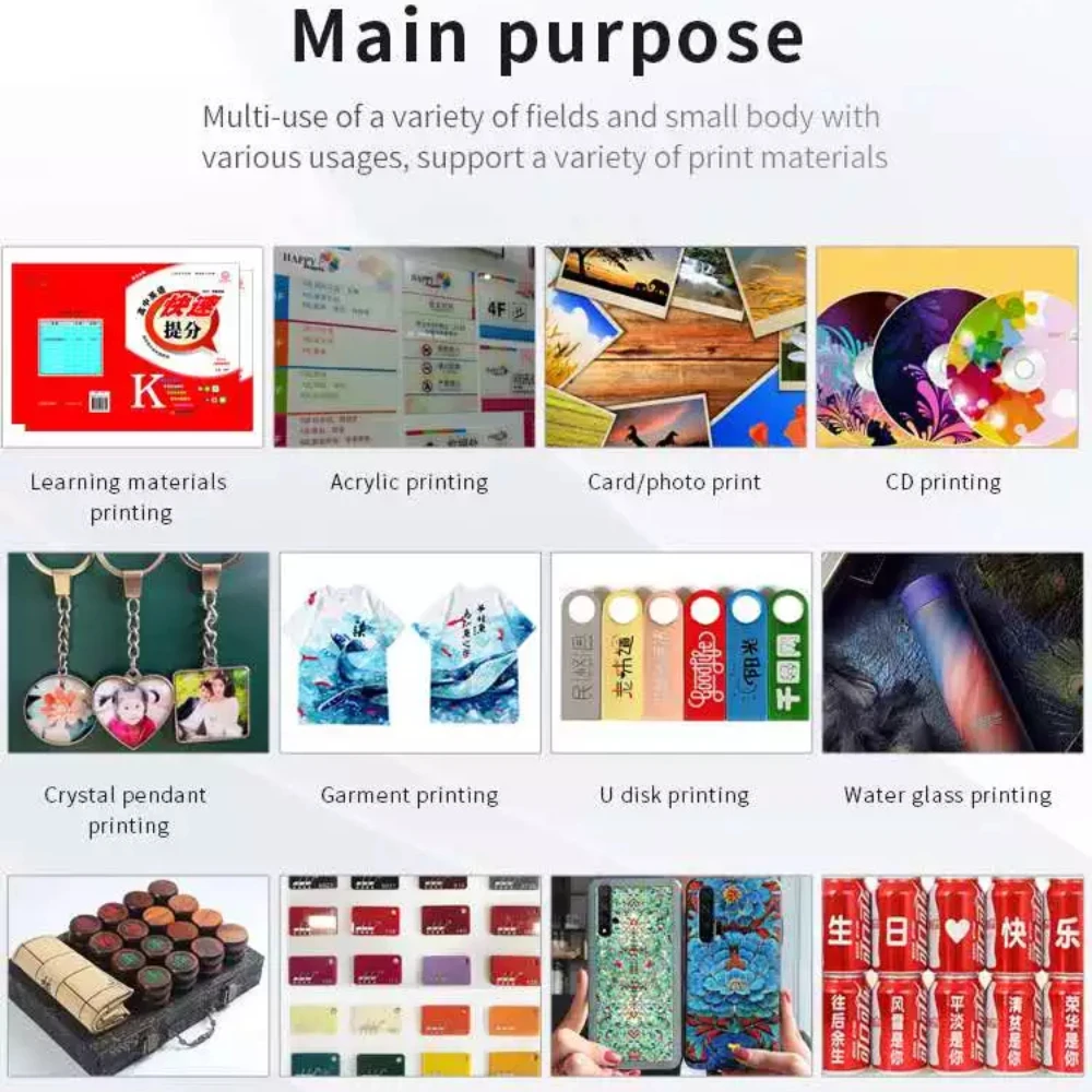 VEVOR A3-19UVFlatbed، طابعة UV، A3SizeAutomaticBottleLabelPrinter،PrinterForChristmasBottlePhoneecaseAcrylicWood #6