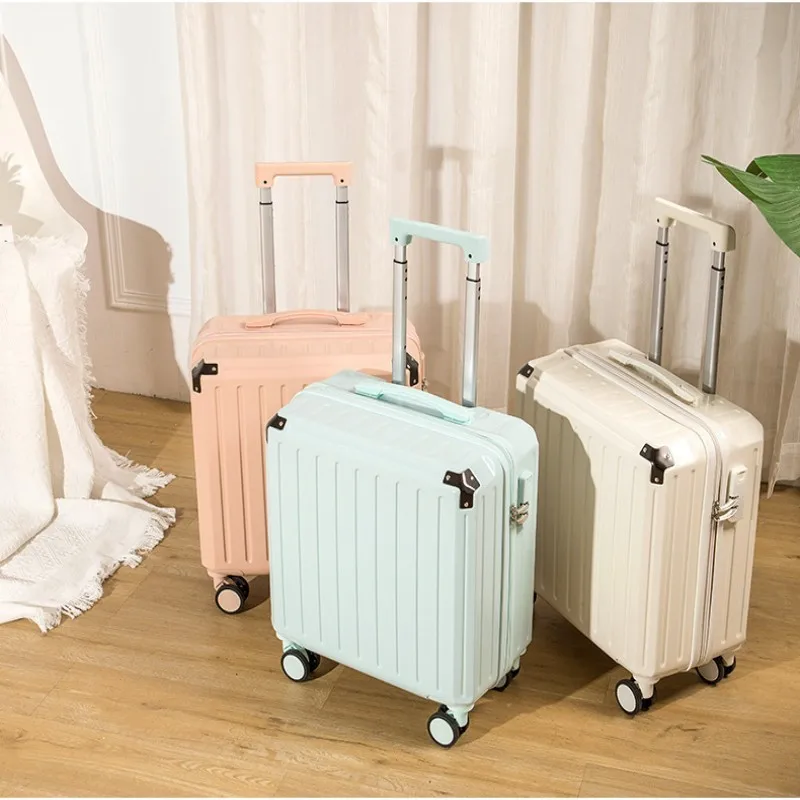 18-inch Luggage Portable Cabin Suitcase Female Silent Spinner Hand-held 2023 New Model Trolley Case Small