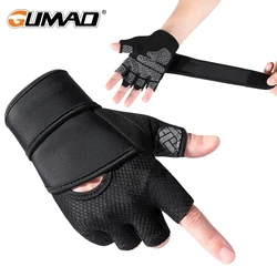 Gym Gloves Fitness Weight Lifting Body Building Training Sports Workout Anti-skid Half Finger Wrist Hand Protector for Men Women